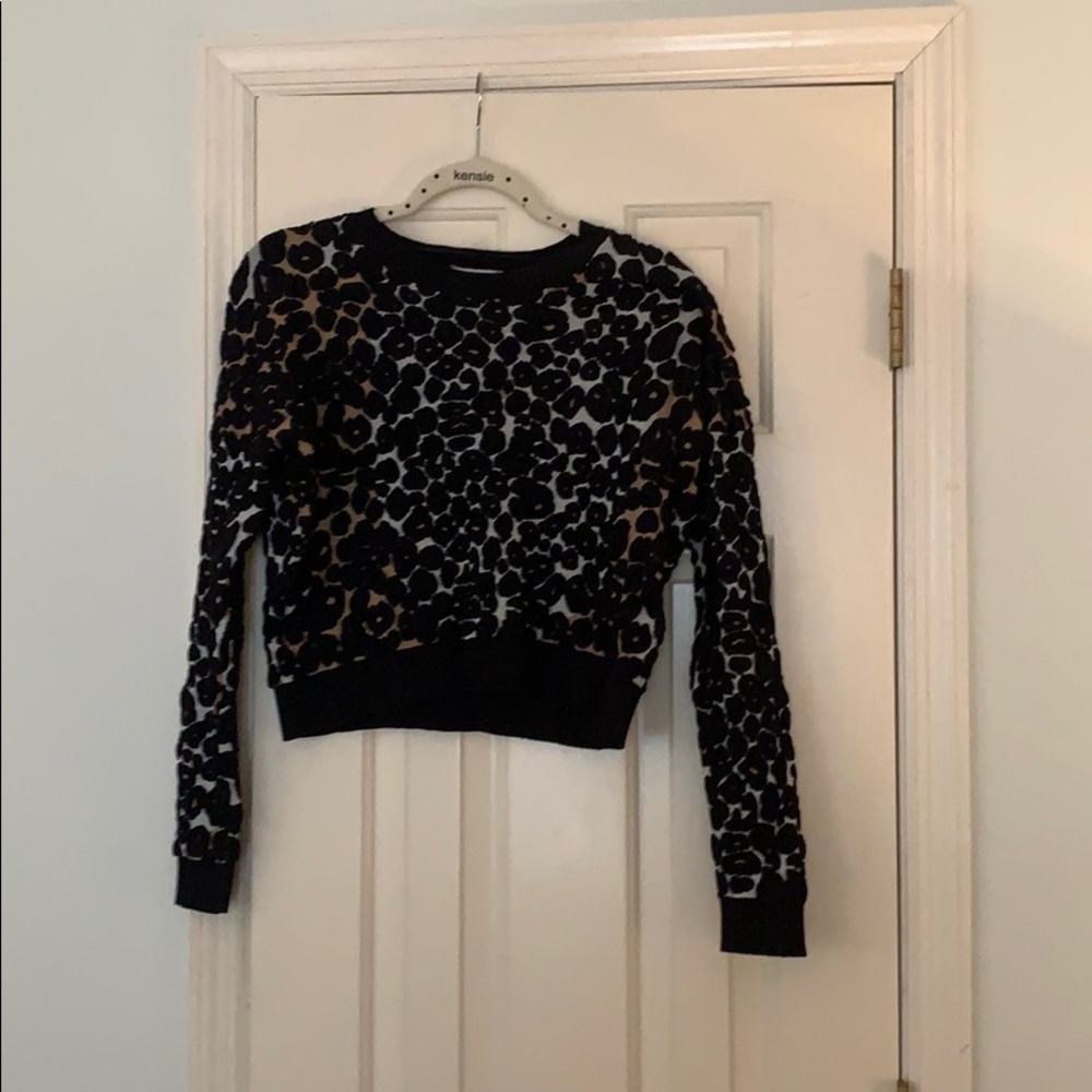 Philosophy cropped leopard sweater